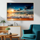 Golden Hour Sunset Over Ocean Waves Wall Art Canvas Print | by MyGreatCanvas | Canvas Wall Art Prints | Photo Prints & Wall Decor