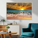 Golden Sunset Beach Canvas Wall Art – Triptych Seascape by MyGreatCanvas | Canvas Wall Art Prints | Photo Prints & Wall Decor