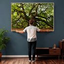 Angel Oak Tree Wall Art Canvas Print | Forest Tree Nature