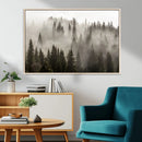 Foggy Mountain Wall Art | 3-Panel Foggy Forest and Mountain
