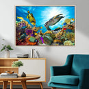 Aquatic Life Sea Turtles Fish Wall Art Canvas Print by MyGreatCanvas | Canvas Wall Art Prints | Photo Prints & Wall Decor