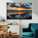 Beach Sunset Print - Stunning Ocean Canvas Artwork with
