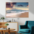 Cloudy Weather Beach Sunset Canvas Print | Sunrise Wall Art by MyGreatCanvas | Canvas Wall Art Prints | Photo Prints & Wall Decor
