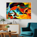 Human Love Figures Abstract Wall Art Canvas Print
