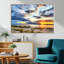 Sunset On The Ocean Wall Art Canvas Print
