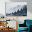 Foggy Pine Forest Wall Art Canvas Print