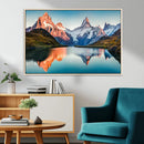 Landscape Mountain and Lake View Wall Art Canvas Print
