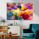 Blazing Vibrant Colors Cloud Wall Art Canvas Print
