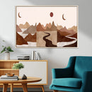 Boho Wall Art Canvas Print Set Mid-Century Prints Bohemian