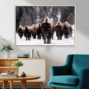 Bison Wall Art Canvas Print- Bison Herd Canvas Wall Art –
