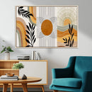 Modern Boho Sun and Leaf Abstract Art – 3-Panel Giclée