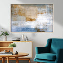 Blue Multi Panel Abstract Wall Art Canvas, Abstract Blue and