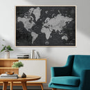 World Map Canvas Print – Detailed Map of the World Wall Art