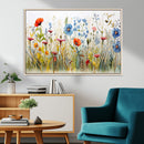 Colorful Wildflower Canvas Wall Art - Vibrant Floral