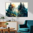 Watercolor Trees Forest Abstract Wall Art Canvas Print,