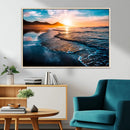 Beach Ocean Sunset on the Sea Wall Art Canvas, Beach Ocean by MyGreatCanvas | Canvas Wall Art Prints | Photo Prints & Wall Decor