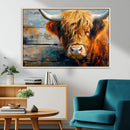 Highland Cow Abstract Canvas Wall Art – Bold Farmhouse