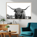 Longhorn Canvas Print, Bighorn Cow Wall Art Canvas Print