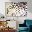 Banksy Wall Art - Banksy Girl Butterfly Graffiti Wall Art