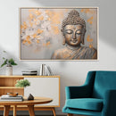 Abstract Buddha Statue Wall Art Canvas Print - Modern