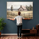 Rustic Farmhouse Barn Wall Art | 3-Panel Framed Gallery Wrap