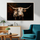 Texas Longhorn Wall Art | 3-Panel Large Texas Longhorn