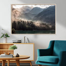 Foggy Mountain Canvas Print Forest Wall Art