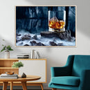 Whiskey Ice Wall Art Canvas Print