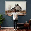Farmhouse Rustic Barn Wall Art Canvas Print – Framed and
