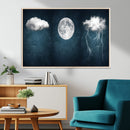 3 Piece Indigo Cloud Wall Art, Thunderstorm Moon Cloud by MyGreatCanvas | Canvas Wall Art Prints | Photo Prints & Wall Decor