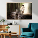 Jesus Canvas Wall Art - Jesus Running After Lost Lamb, by MyGreatCanvas | Canvas Wall Art Prints | Photo Prints & Wall Decor