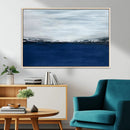 Navy Blue Abstract Wall Art Canvas Print