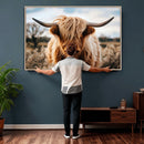 Scottish Cow Longhorn Wall Art Canvas Print