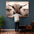 Scottish Cow Longhorn Wall Art Canvas Print