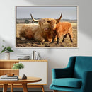 Highland Cow Canvas Wall Art Animal Print for Farm House