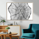 Rustic Tree Ring Wall Art Canvas Print – Framed and Ready to