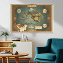 Avatar Wall Art: The Last Airbender Vintage Map - Wall Art