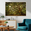 Ancient Angel Oak Tree Art Sunburst Canvas Print-