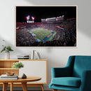 Ben Hill Griffin Stadium Night Game Triple Canvas Wall Art -