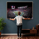 Ben Hill Griffin Stadium Night Game Triple Canvas Wall Art -