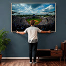 3-Panel Kauffman Stadium Wall Art Print | Large Kansas City