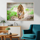 Leopard on the Prowl - Stunning Large Framed Leopard Wall
