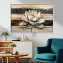 Abstract Lotus Flower Wall Art Canvas Print, Meditation Yoga