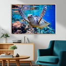 Underwater Sea Turtle Wall Art Canvas Print – Vibrant Ocean by MyGreatCanvas | Canvas Wall Art Prints | Photo Prints & Wall Decor