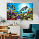 Colorful Coral Reef and Sea Life Turtle Canvas Print, by MyGreatCanvas | Canvas Wall Art Prints | Photo Prints & Wall Decor