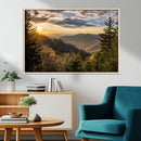 Sunrise Over the Smoky Mountains Canvas Wall Art –