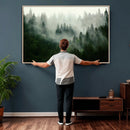 Foggy Forest Wall Art – Tranquil Green Woodland Canvas by MyGreatCanvas | Canvas Wall Art Prints | Photo Prints & Wall Decor