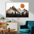 Modern Abstract Mountain Canvas Wall Art Print, Abstract