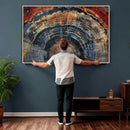 Abstract Tree Ring Wall Art Canvas Print – Colorful Framed