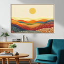YAYOI KUSAMA Colorful Dot Art Landscape Canvas - Framed